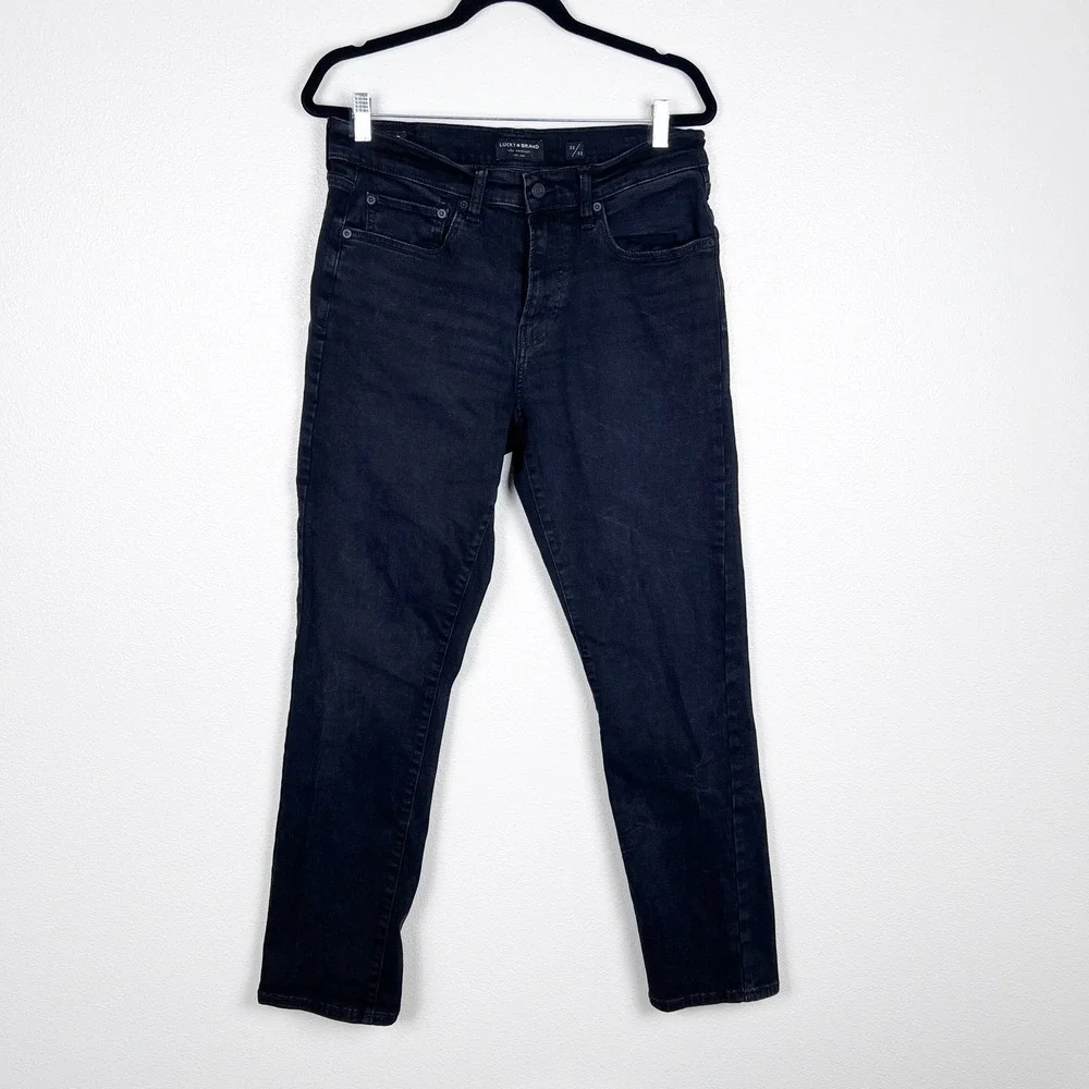 Lucy Brand Men's 410 Athletic Straight Leg Black Jeans Sz 32